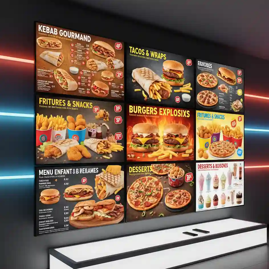 Menu Board Restaurant – menu board digital burgers kebab